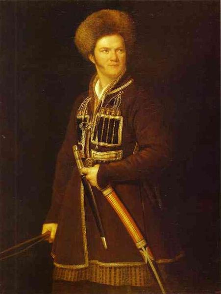 Self-portrait in Cossack